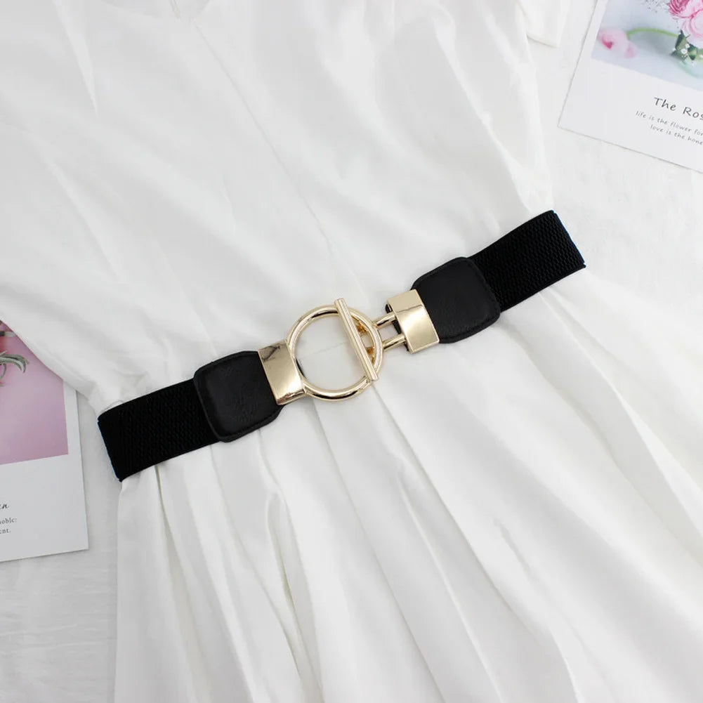 Chic Elastic Waist Belts for Women - 3 Color Options