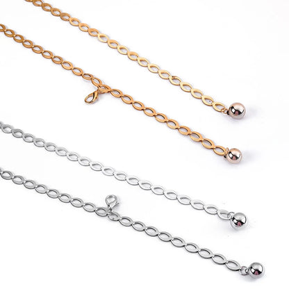 Metal Ball Pendant Waist Chain Belt: Women's Thin Girdle Strap in Gold and Silver